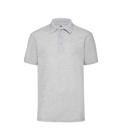 Mens 65/35 Pique Polo Shirt Heather Grey Fruit Of The Loom