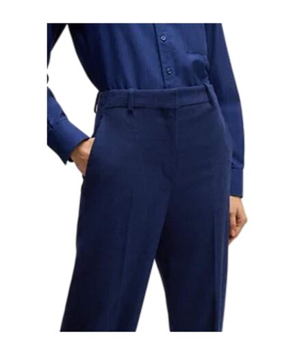 Womens/ladies Tabitha High Rise Chinos Blue Boss