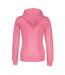 Womens/ladies Full Zip Hoodie Pink Cottover-2