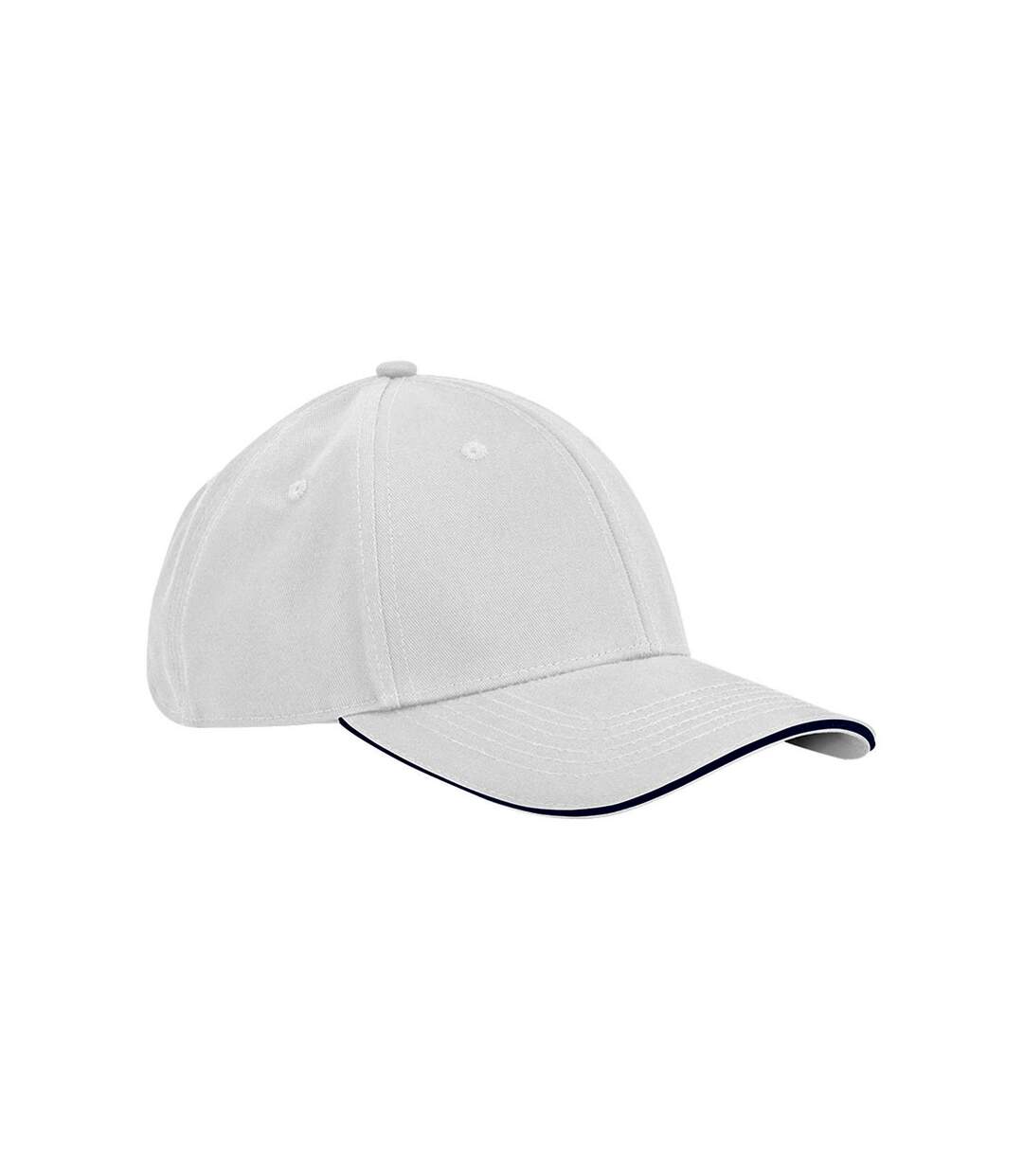 Casquette classic blanc / bleu marine Beechfield-1