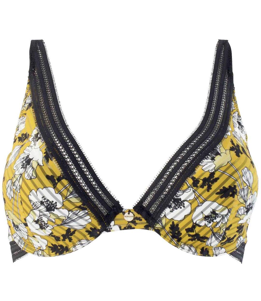 Soutien-gorge ampliforme coque moulée jaune Armelle