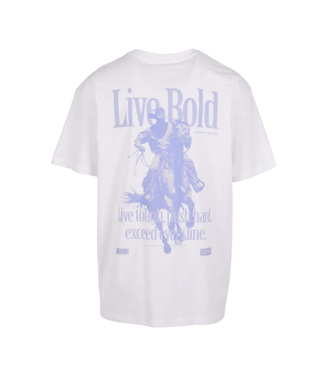 Mens Live Bold Oversized T-shirt Blanc Mister Tee-3