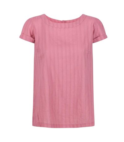 Regatta Womens/Ladies Jaelynn Dobby Cotton T-Shirt (Heather Rose) - UTRG7212