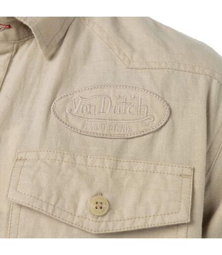 Chemise homme en coton et lin broderie au dos Lino Vondutch
