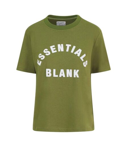 Unisex Adult Arch Cotton T-shirt Moss Blank Essentials