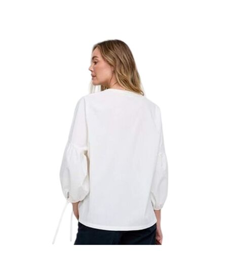 Blouse Manches Bouffantes Femme Crème Raffya