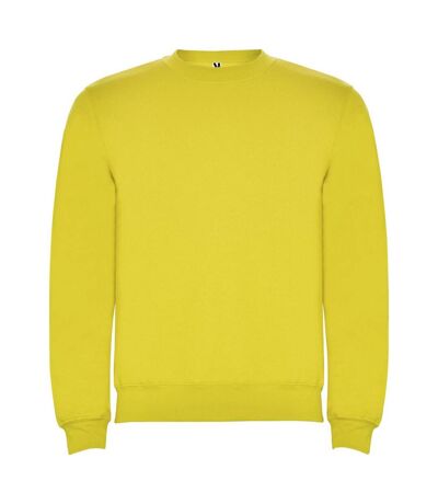 Unisex adult clasica crew neck sweatshirt yellow Roly