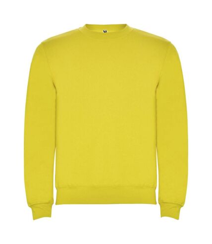 Unisex adult clasica crew neck sweatshirt yellow Roly