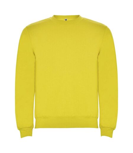 Unisex adult clasica crew neck sweatshirt yellow Roly