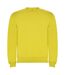 Unisex adult clasica crew neck sweatshirt yellow Roly