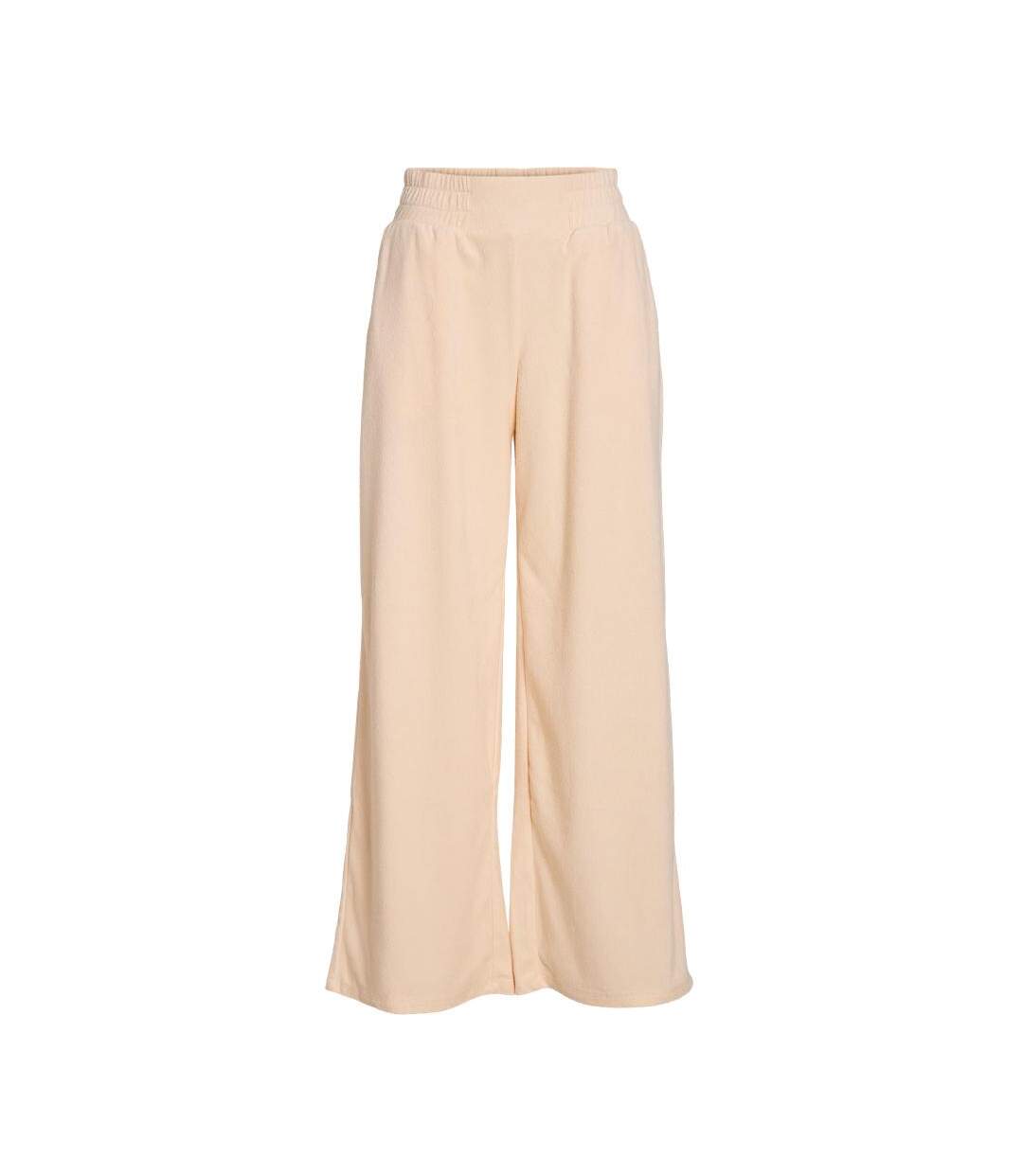 Pantalons fluide éponge beige femme vila frotte-1
