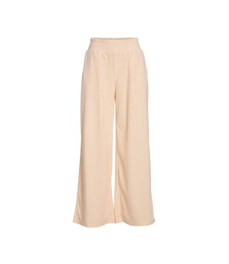 Pantalons fluide éponge beige femme vila frotte