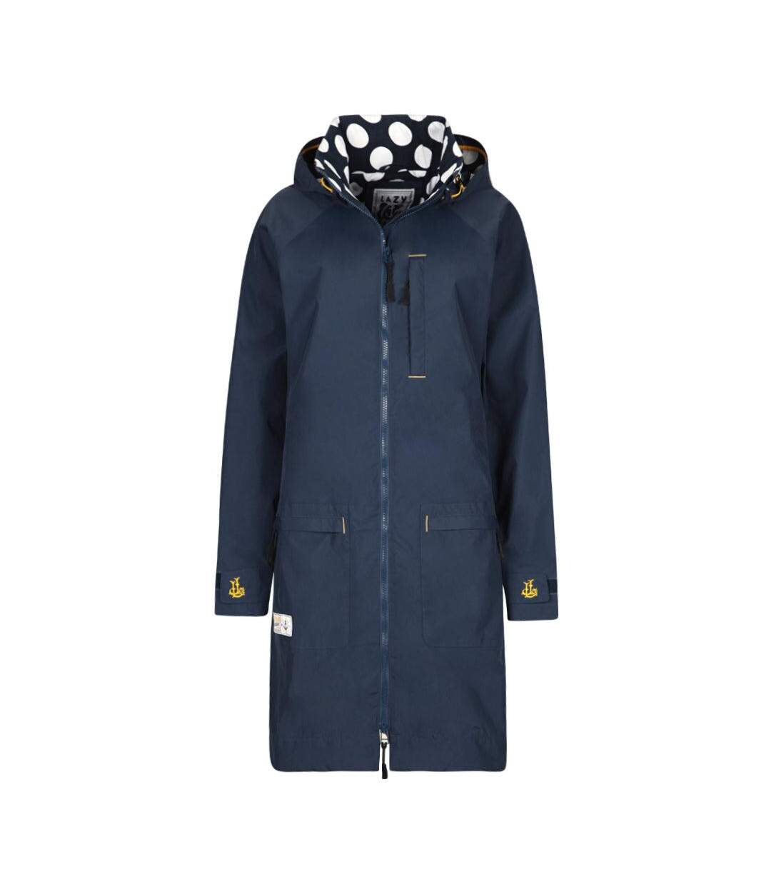 Womens/ladies Long Length Waterproof Jacket Marine Lazy Jacks-1