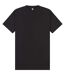Unisex adult acid wash combed ringspun cotton extended neckline tall oversized t-shirt acid black Casual Classics-1