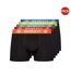 Pack Of 5  Mens Primas Boxer Shorts  Black Henleys-1