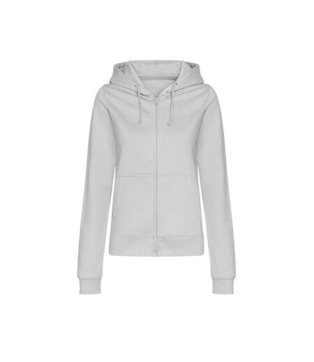 Womens/ladies College Heather Full Zip Hoodie Heather Grey Awdis