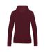 Womens/ladies girlie college hoodie burgundy Awdis