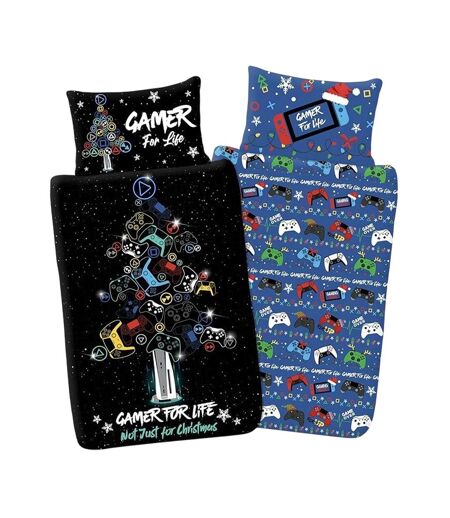 Gamer For Life Christmas Reversible Duvet Set Multicoloured Floso
