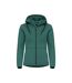 Womens/ladies Pemberton Lightweight Full Zip Hoodie Pine Green Cutter & Buck-1