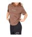 T-shirt Motif/style Logo Essentials Femme Marron Blank Essentials-1