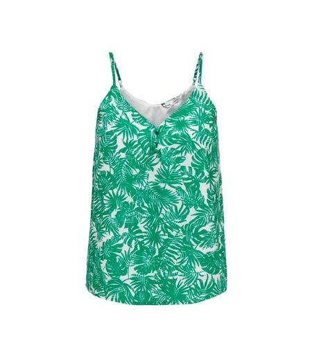 Débardeur blanc/vert femme only button singlet