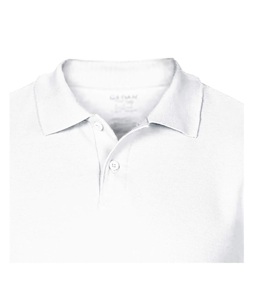 Softstyle polo homme blanc Gildan-2