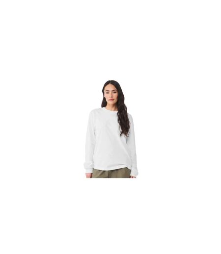 Unisex Adult Heavyweight Boxy Long-sleeved T-shirt White Bella + Canvas