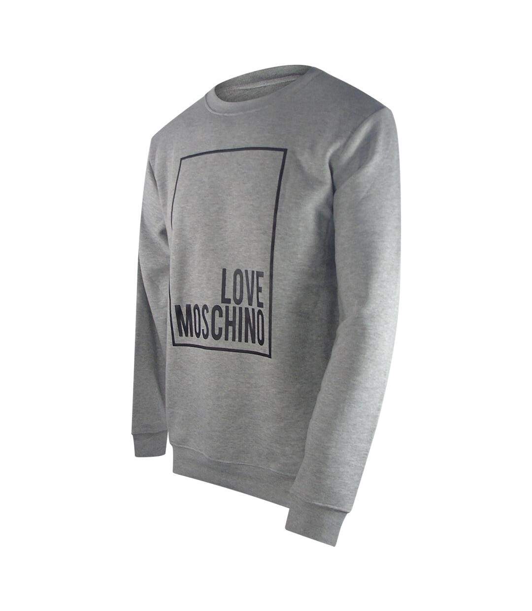Sweat Motif/style Logo Rectangulaire Homme Gris Love Moschino-3