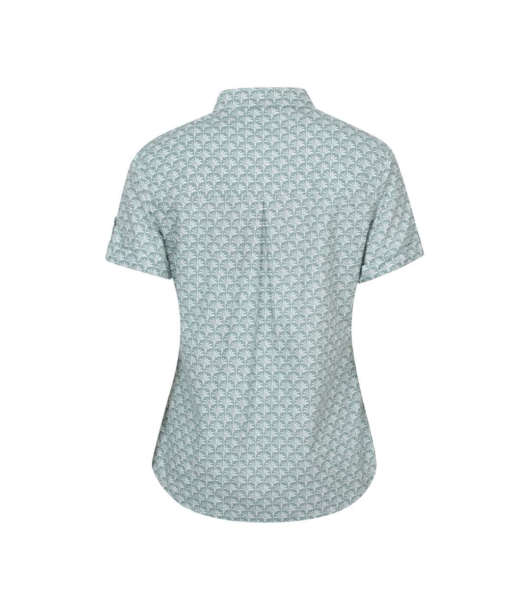 Womens/ladies coconut tree short-sleeved shirt light khaki Mountain Warehouse-2