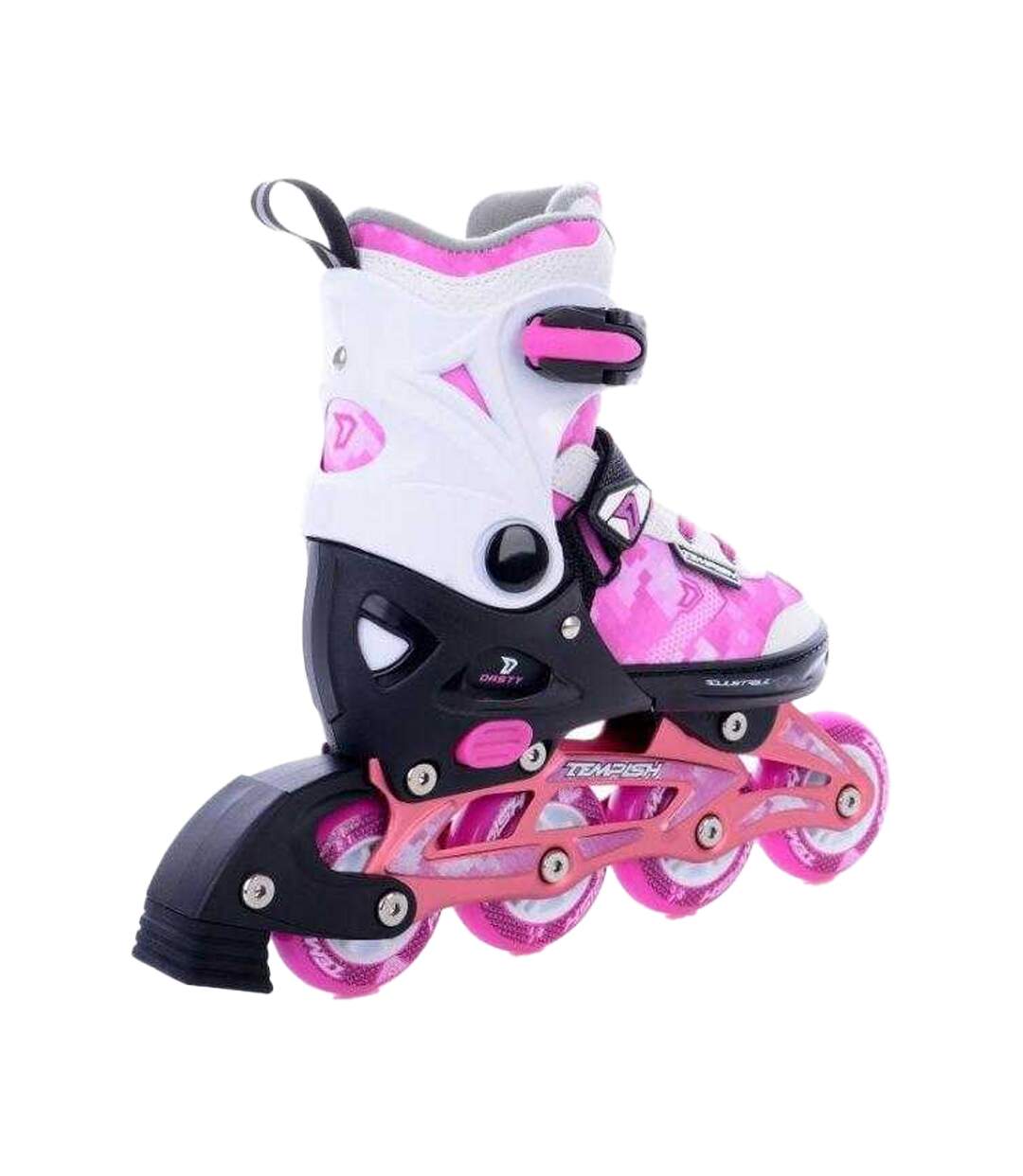 Patins À Roulettes Alignées Dasty Enfant 41-42 Fr Blanc Rose Tempish-2