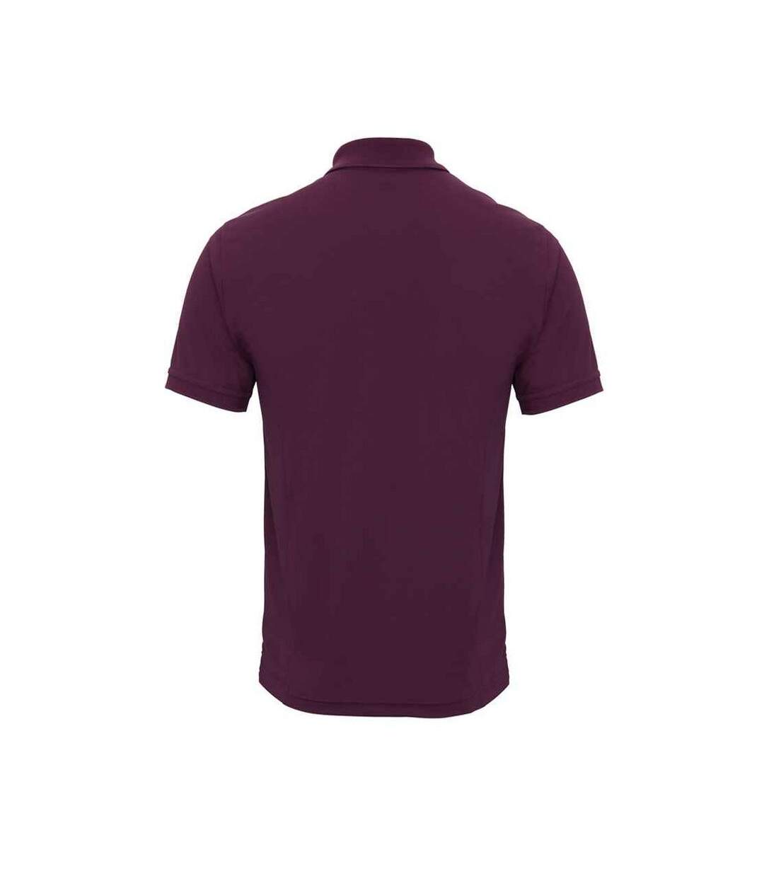 Mens Coolchecker Pique Polo Shirt Aubergine Premier-2