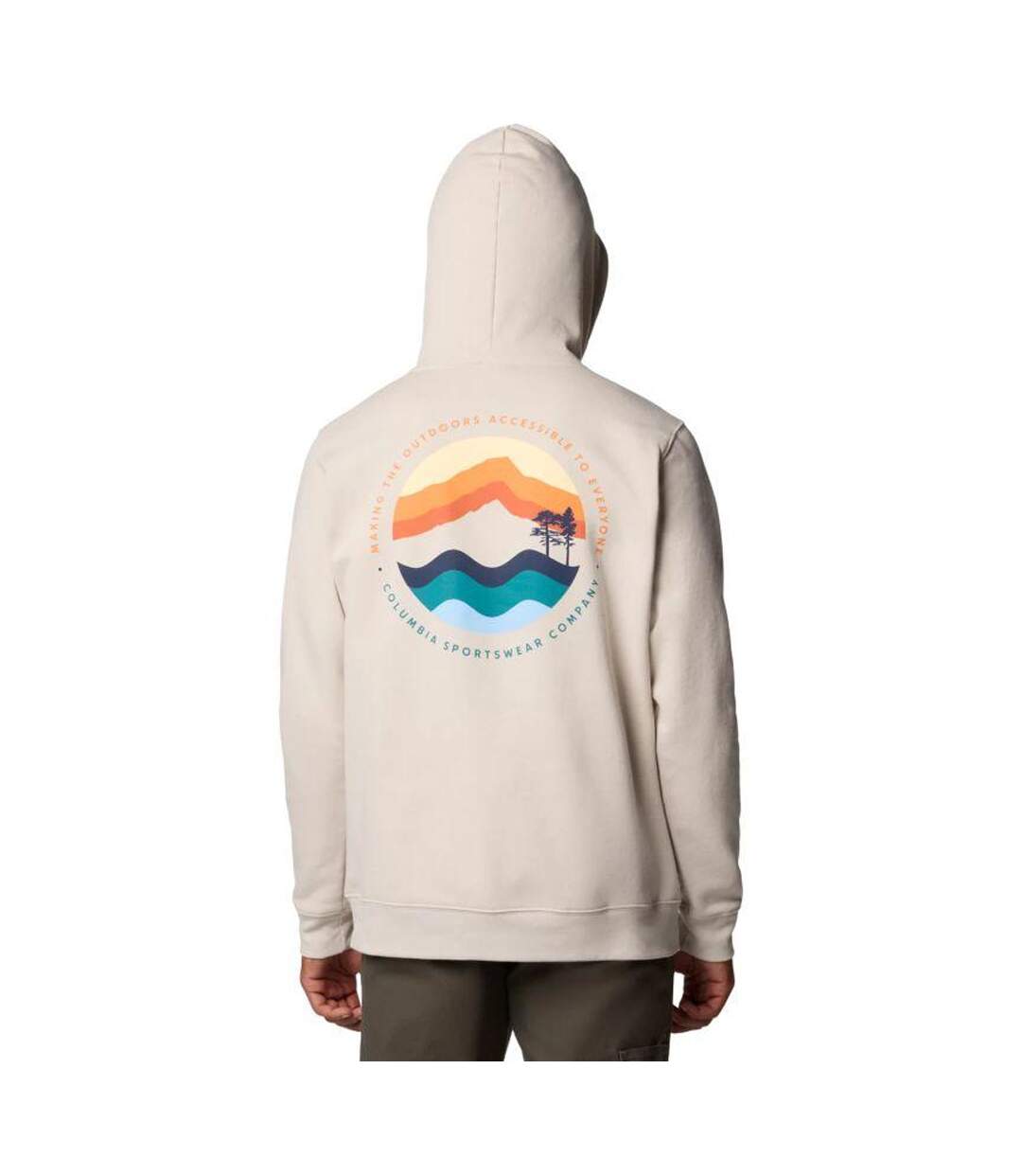Sweat À Capuche Motif/style Graphique Trek Homme Beige Columbia-2