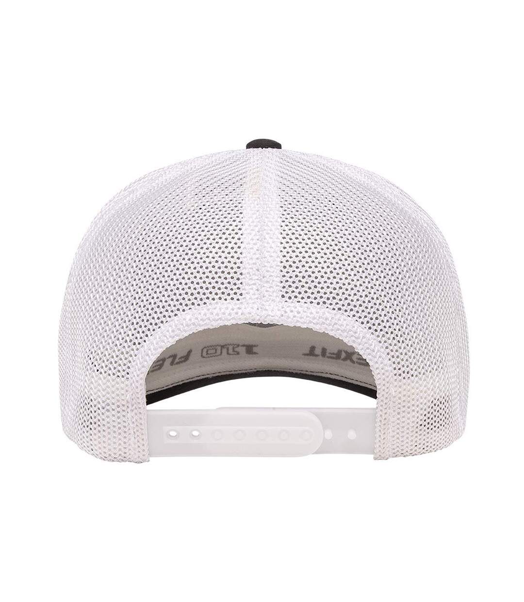 Casquette Trucker Motif/style Maille Noir Blanc Flexfit-2