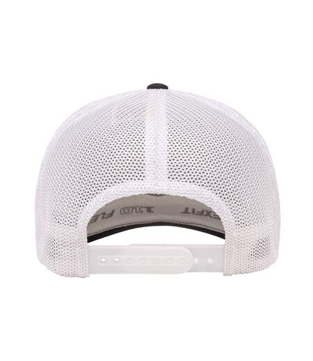 Casquette Trucker Motif/style Maille Noir Blanc Flexfit