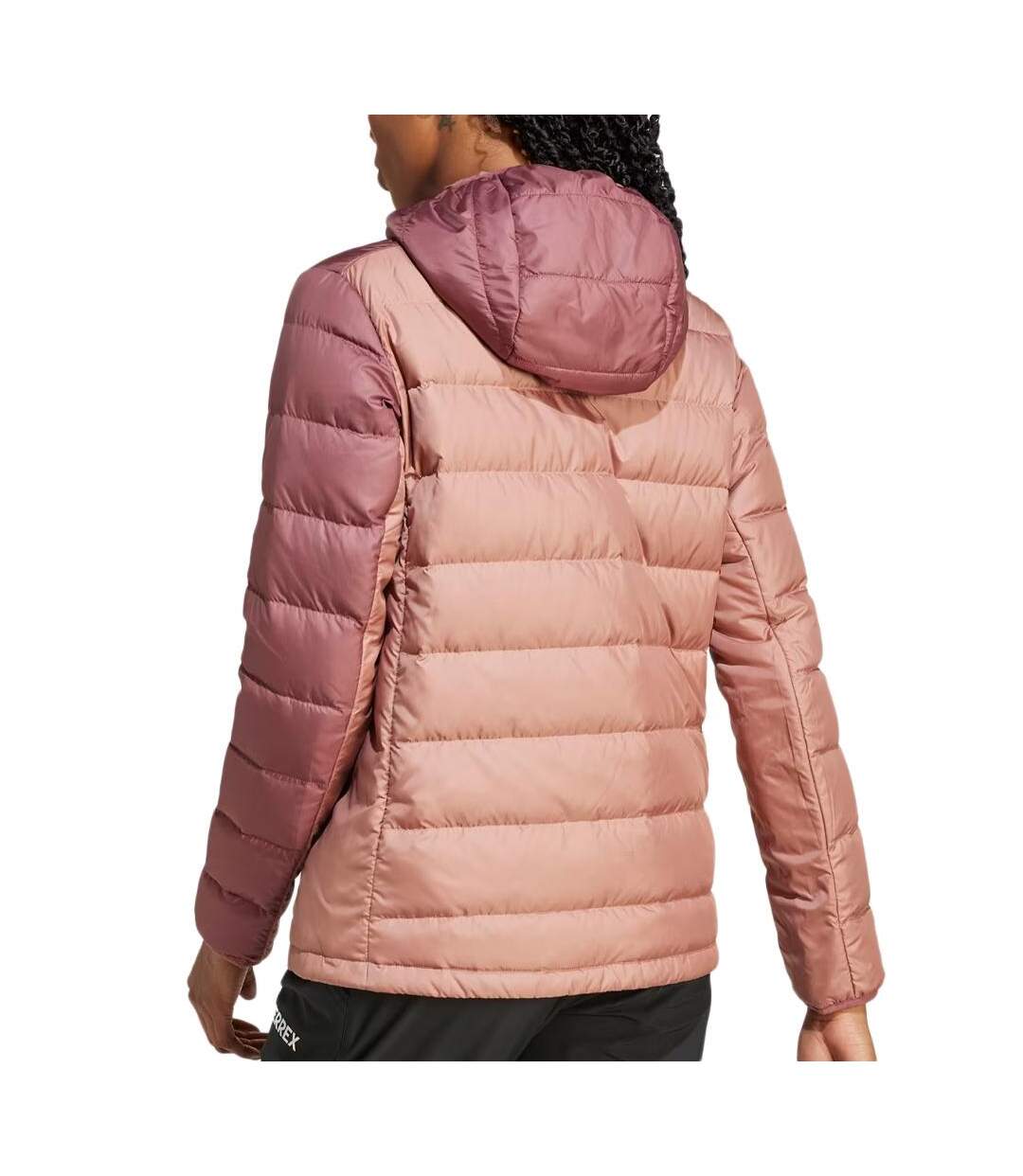 Doudoune rose femme adidas down-2