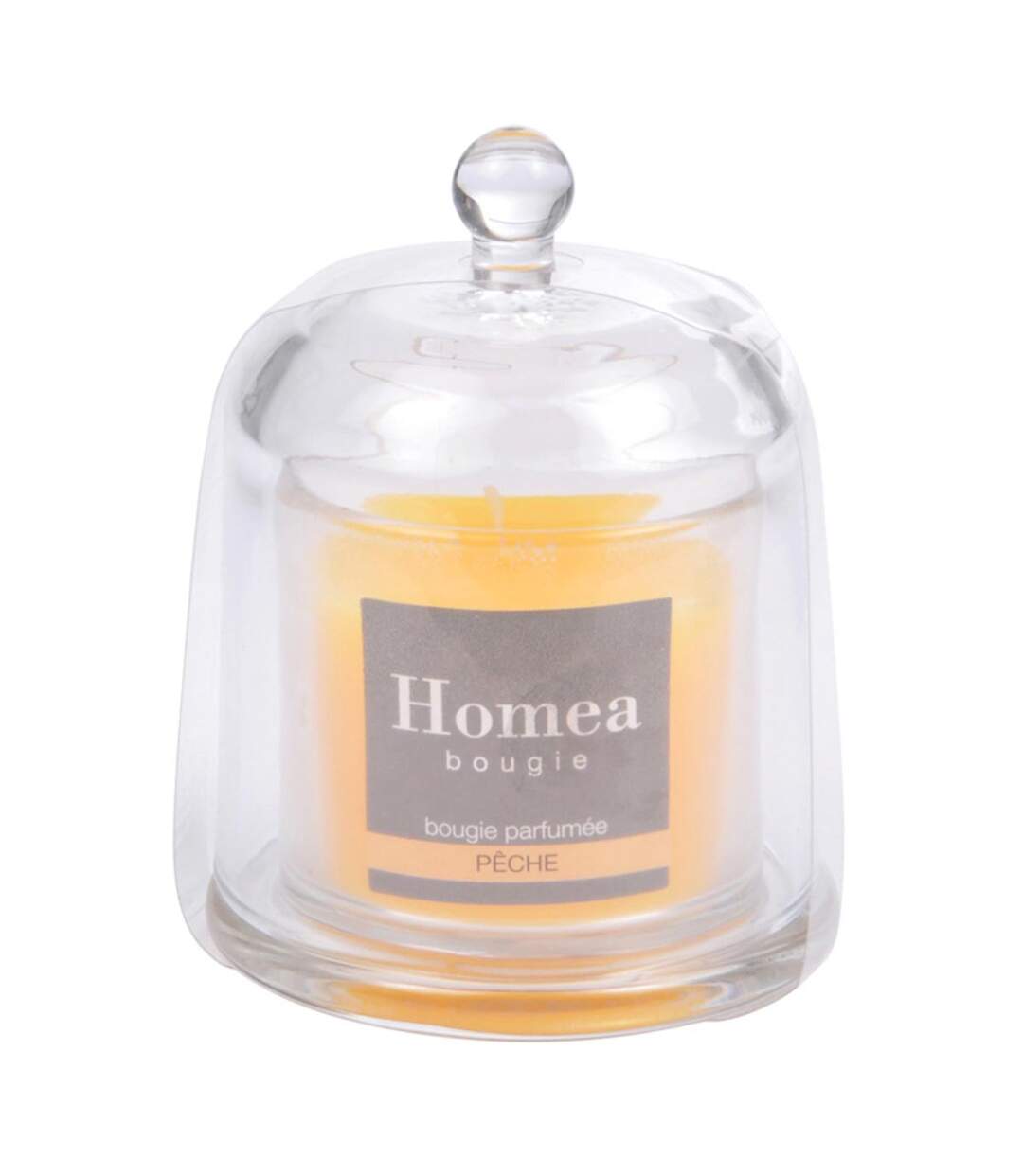 Bougie Parfumée Cloche Romantique 11cm Pêche-1