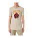 Unisex Adult Dsl78 Logo Ribbed T-shirt Beige Diesel-1