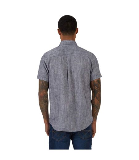 Mens Yoko Linen Shirt Navy Luke 1977