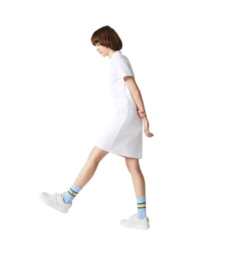 Robe Polo Manches Courtes Femme Blanc Lacoste