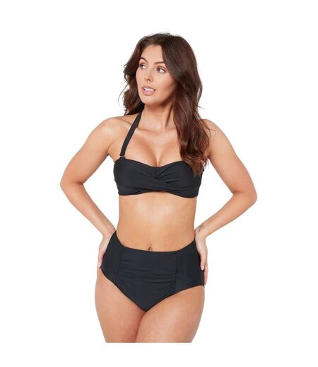 Womens/ladies Twist Multiway Bikini Top Black Be You