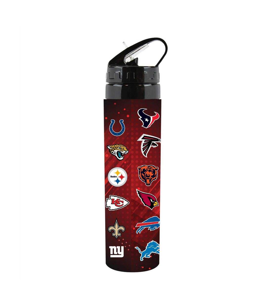 Gourde Football Américain 750 Ml Noir Rouge NFL-2