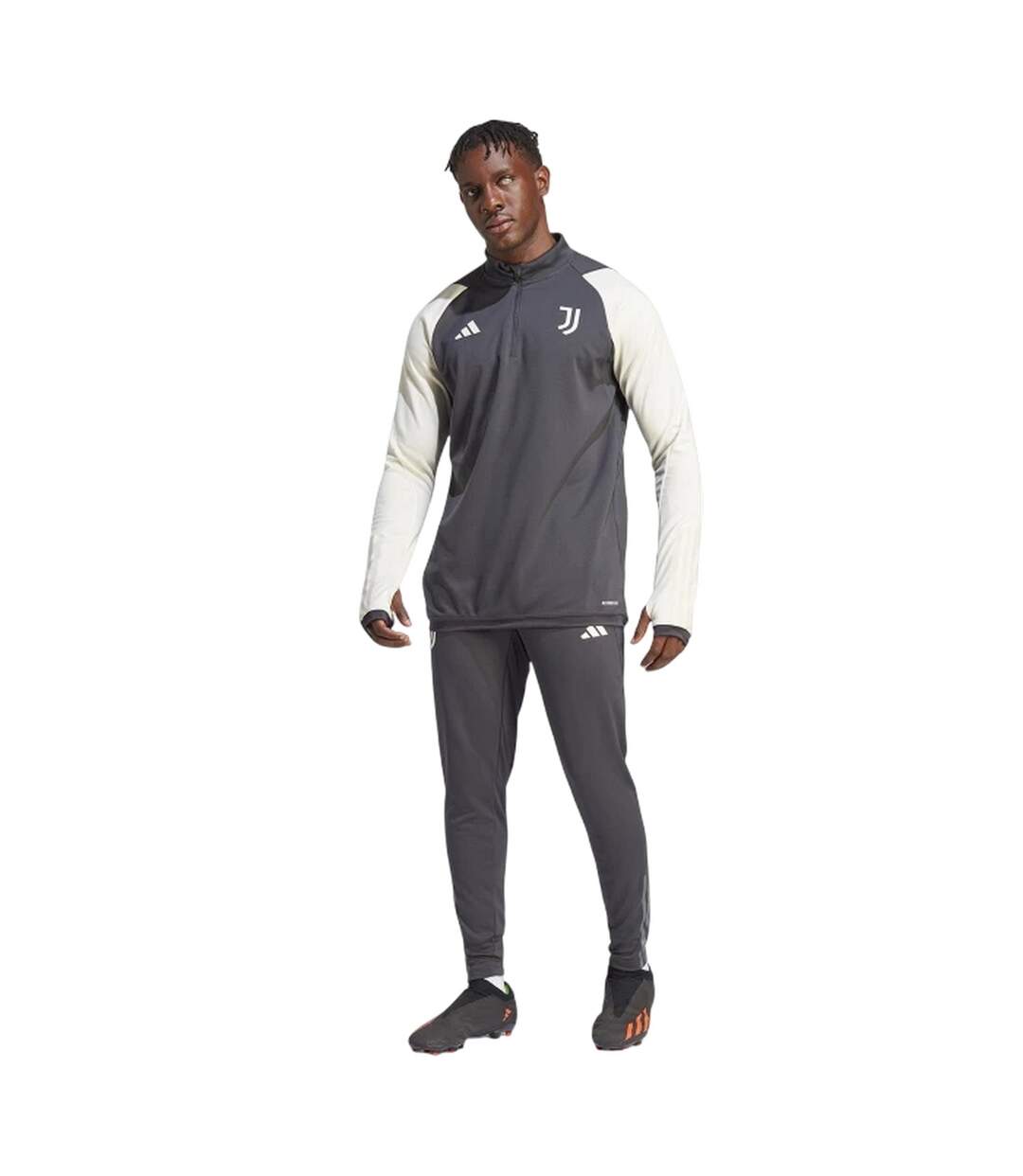Haut Entraînement Motif/style Kfc Tiro Pro Homme Carbone Blanc Crème Adidas-1