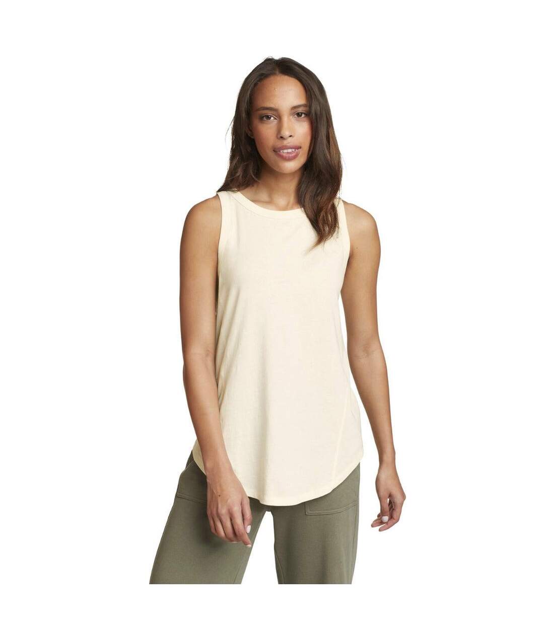 Débardeur everyday essentials novelty femme blanc cassé Eddie Bauer-1