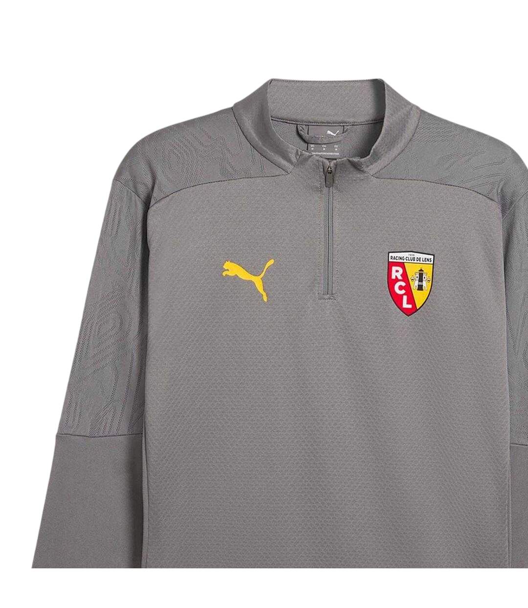 Mens Rc Lens Quarter Zip Training Track Top Grey Puma-3