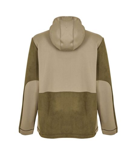 Mens Sintra Colour Block Hooded Fleece Jacket Marsh Green Rains