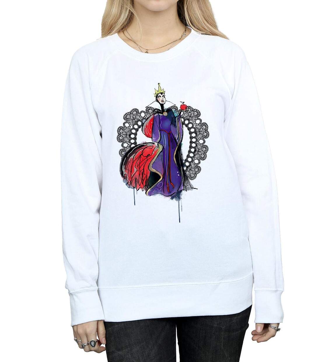 Disney Sweatshirt Femme/Madame Villains Maleficent Sketch (Blanc) - UTBI12472-3