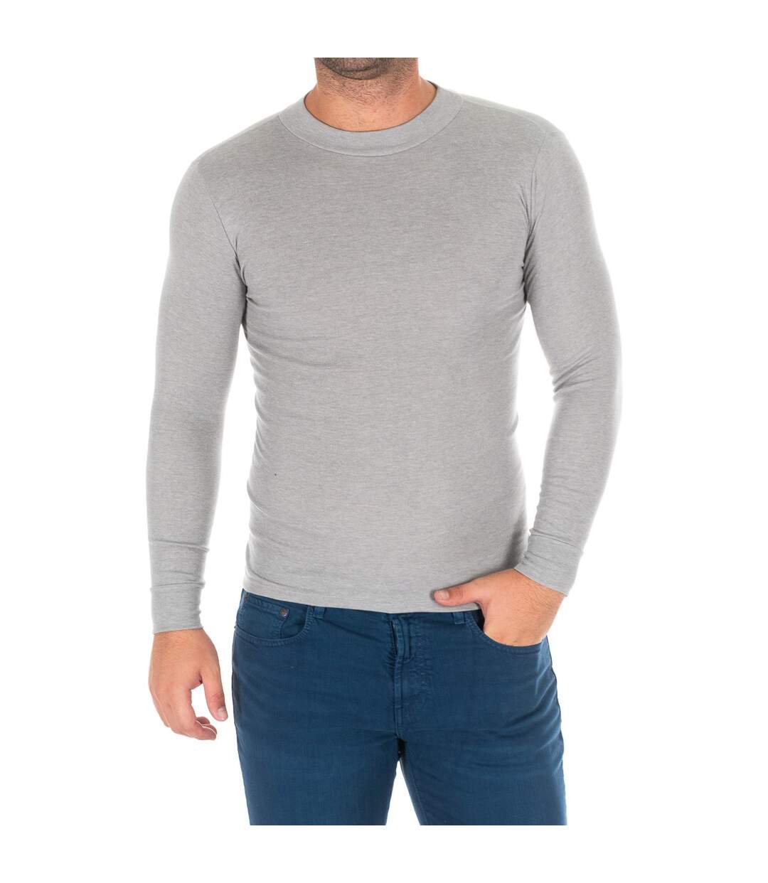 Men's long sleeve t-shirt with a medium high neck 1625-H, Men's long t-shirt, Men's t-shirt, Round neck t-shirt