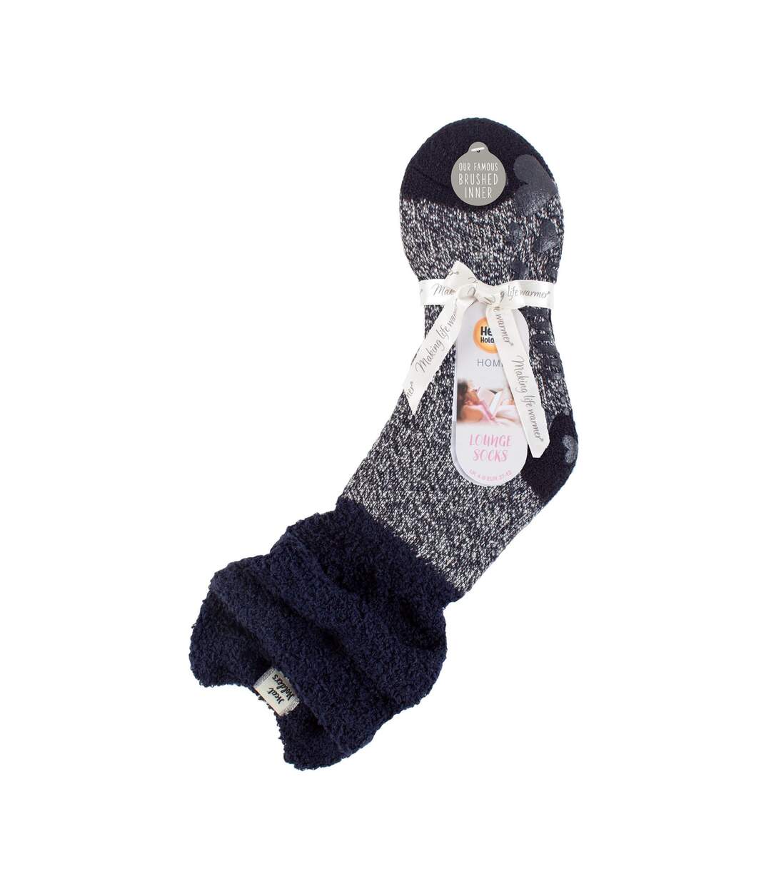 Ladies Fluffy Slouch Top Non Slip Thermal Bed Socks-2