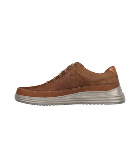 Skechers Mens Proven Aldeno Leather Casual Shoes (Dark Brown) - UTFS10133