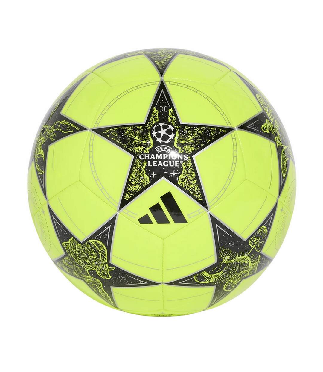Ballon De Foot Uefa Champions League Taille 5 Jaune Noir Adidas-1